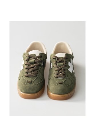 Tenis Pisos Para Hombre Flat Oliva Negro Tiza Pisos