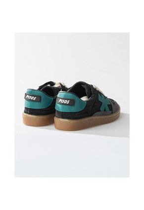 Tenis Pisos Para Hombre Flat Gris Power Verde