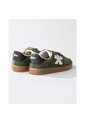 Tenis Pisos Para Hombre Flat Oliva Negro Tiza de Pisos