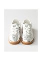 Tenis Pisos Para Mujer Flat Silver Tiza de Pisos