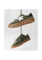 Tenis Pisos Para Hombre Flat Oliva Negro Tiza de Pisos