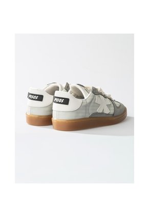 Tenis Pisos Para Hombre Flat Gris Artico Tiza