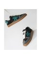 Tenis Pisos Para Hombre Flat Gris Power Verde de Pisos