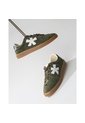 Tenis Pisos Para Hombre Flat Oliva Negro Tiza de Pisos