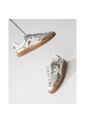 Tenis Pisos Para Mujer Flat Silver Tiza de Pisos