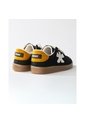Tenis Pisos Para Hombre Flat Negro Rex Mostaza Tiza de Pisos