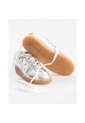 Tenis Pisos Para Mujer Flat Silver Tiza de Pisos