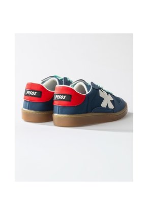 Tenis Pisos Para Hombre Flat Indigo Rojo X Tiza