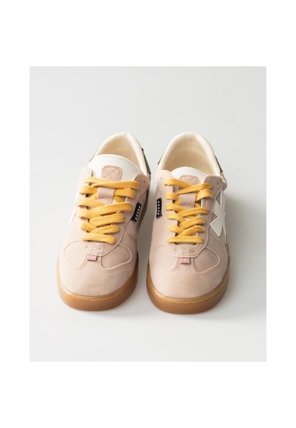 Tenis Pisos Para Mujer Flat Rosa Palido Oliva Tiza
