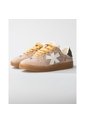 Tenis Pisos Para Mujer Flat Rosa Palido Oliva Tiza de Pisos