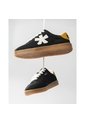 Tenis Pisos Para Hombre Flat Negro Rex Mostaza Tiza de Pisos