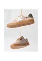 Tenis Pisos Para Mujer Flat Rosa Palido Oliva Tiza de Pisos