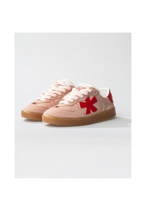 Tenis Pisos Para Mujer Flat Palo Rosa Rojo X