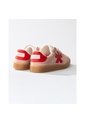 Tenis Pisos Para Mujer Flat Palo Rosa Rojo X de Pisos