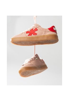 Tenis Pisos Para Mujer Flat Palo Rosa Rojo X
