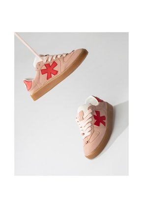 Tenis Pisos Para Mujer Flat Palo Rosa Rojo X