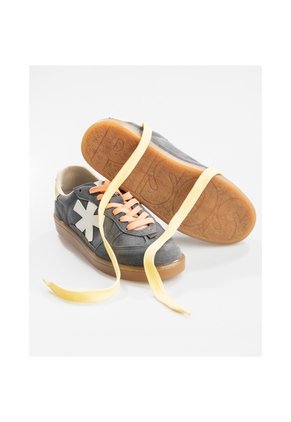 Tenis Pisos Para Hombre Flat Gris Mouse Amarillo Tiza