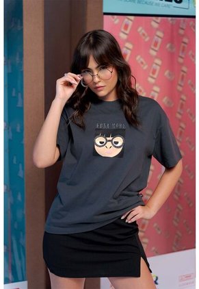 Camiseta De Edna Moda Relax Fit Para Mujer S