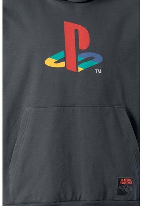 Buzo De Play Station Cerrado Gris Para Hombre L