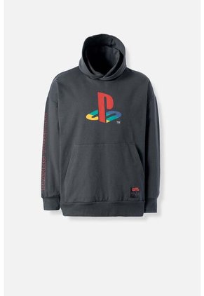 Buzo De Play Station Cerrado Gris Para Hombre M