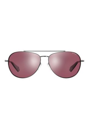 Gafas Polaroid Metal Plateado Hombre