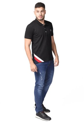 Polo Baltazar Negro Para Hombre