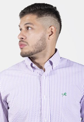 Camisa De Vestir Merino Lila Para Hombre