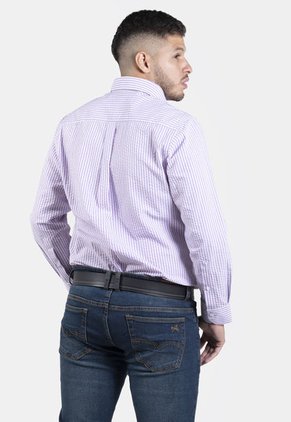Camisa De Vestir Merino Lila Para Hombre