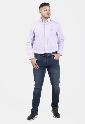 Camisa De Vestir Merino Lila Para Hombre