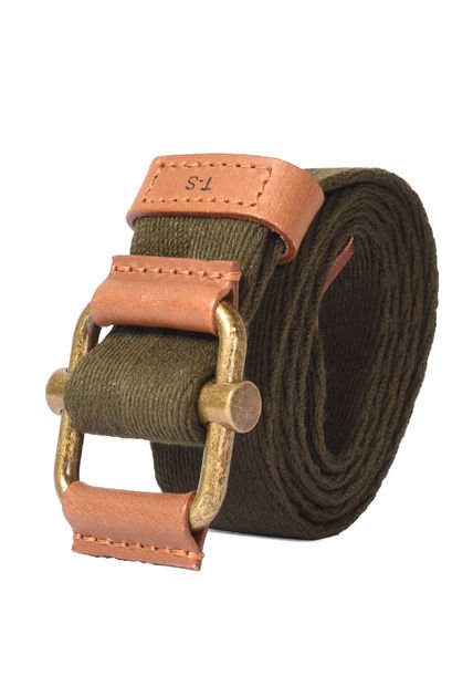 Cinturon Sport Lona Verde Para Hombre
