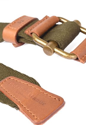 Cinturon Sport Lona Verde Para Hombre