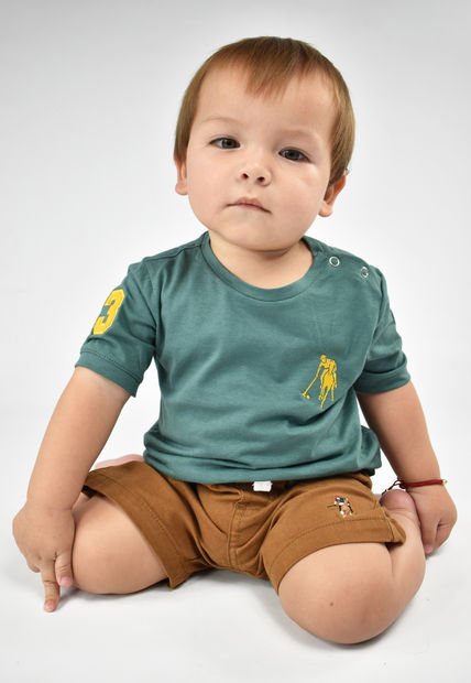 Camiseta Lego Verde Oscuro Para Bebé