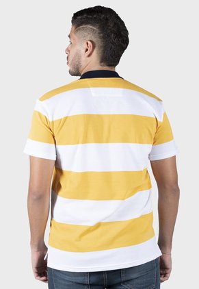 Polo State I Rayas Amarillo Para Hombre