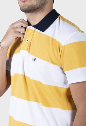 Polo State I Rayas Amarillo Para Hombre