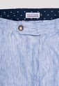 Bermuda Asis Lino Azul Para Hombre de POLO ATLANTIC