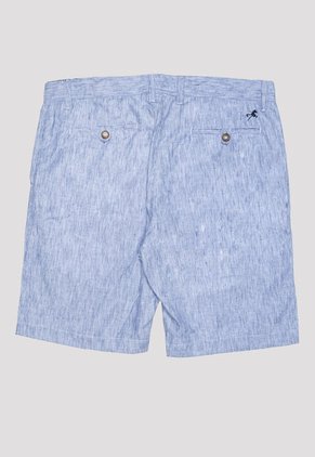 Bermuda Asis Lino Azul Para Hombre