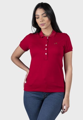 Polo Clásica Target Two Rojo Line Para Mujer