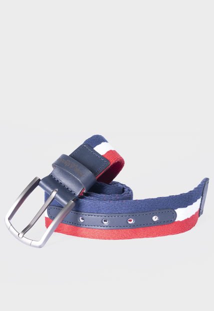 Cinturón Reata Azul/rojo/blanco Para Hombre