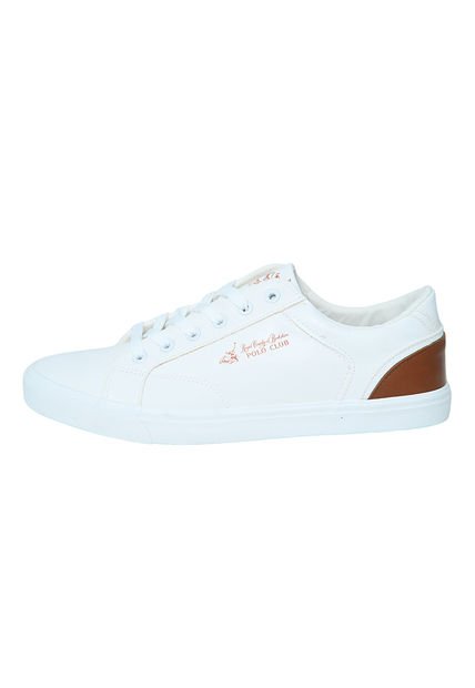 Tenis Polo Club Hombre White/Brown