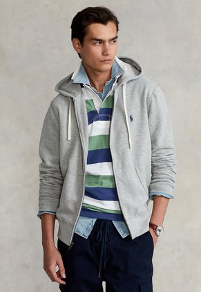 Hoodie Gris-Blanco Polo Ralph Lauren