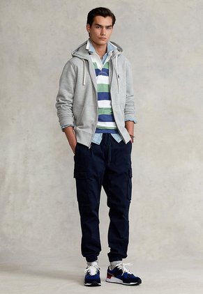 Hoodie Gris-Blanco Polo Ralph Lauren