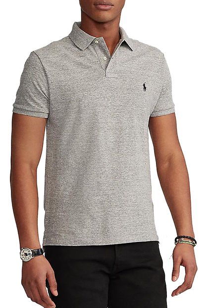 Polo Gris-Blanco-Azul Polo Ralph Lauren Cntbry Htr