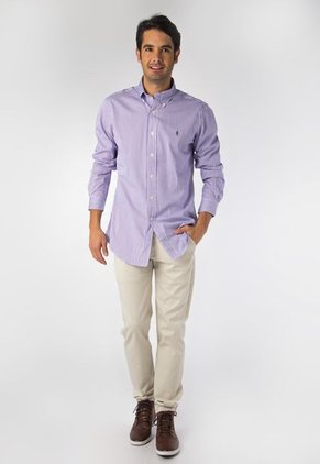 Camisa Polo Ralph Lauren Violeta
