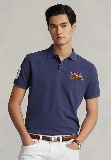 Polo Azul-Café Polo Ralph Lauren