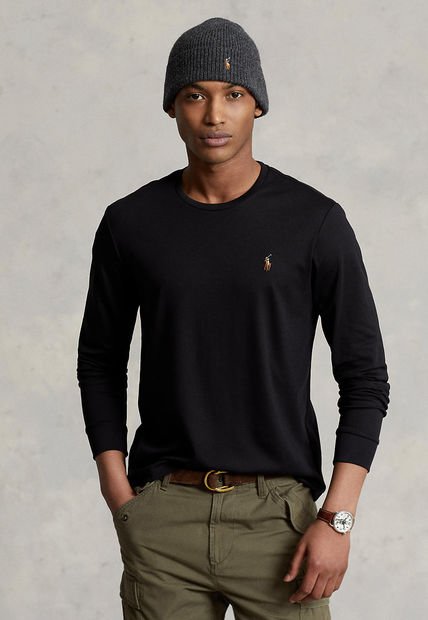 Camiseta Manga Larga Negro Polo Ralph Lauren
