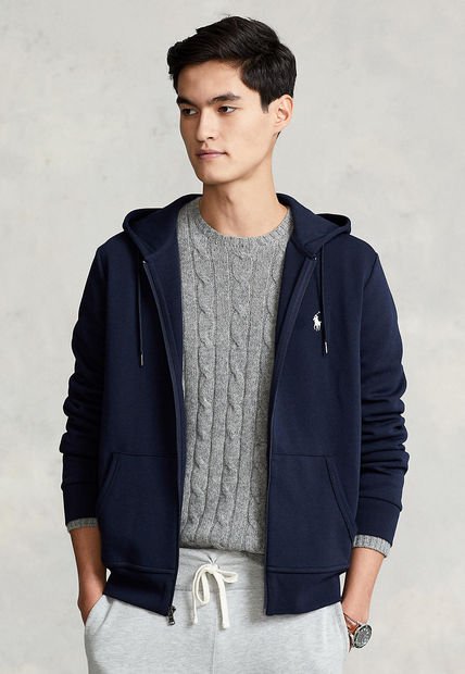 Hoodie Azul Navy-Blanco Polo Ralph Lauren
