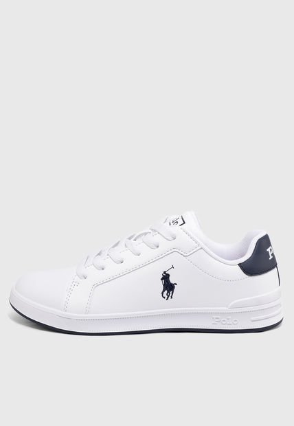 Tenis Lifestyle Blanco-Azul  Polo Ralph Lauren Jr Heritage Court II