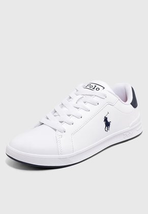 Tenis Lifestyle Blanco-Azul  Polo Ralph Lauren Jr Heritage Court II