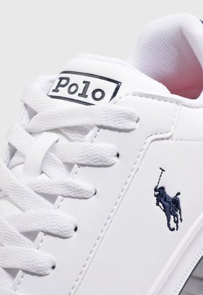 Tenis Lifestyle Blanco-Azul  Polo Ralph Lauren Jr Heritage Court II