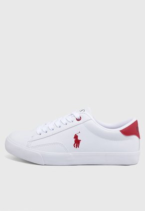 Tenis Lifestyle Blanco-Rojo Polo Ralph Lauren Jr Theron V